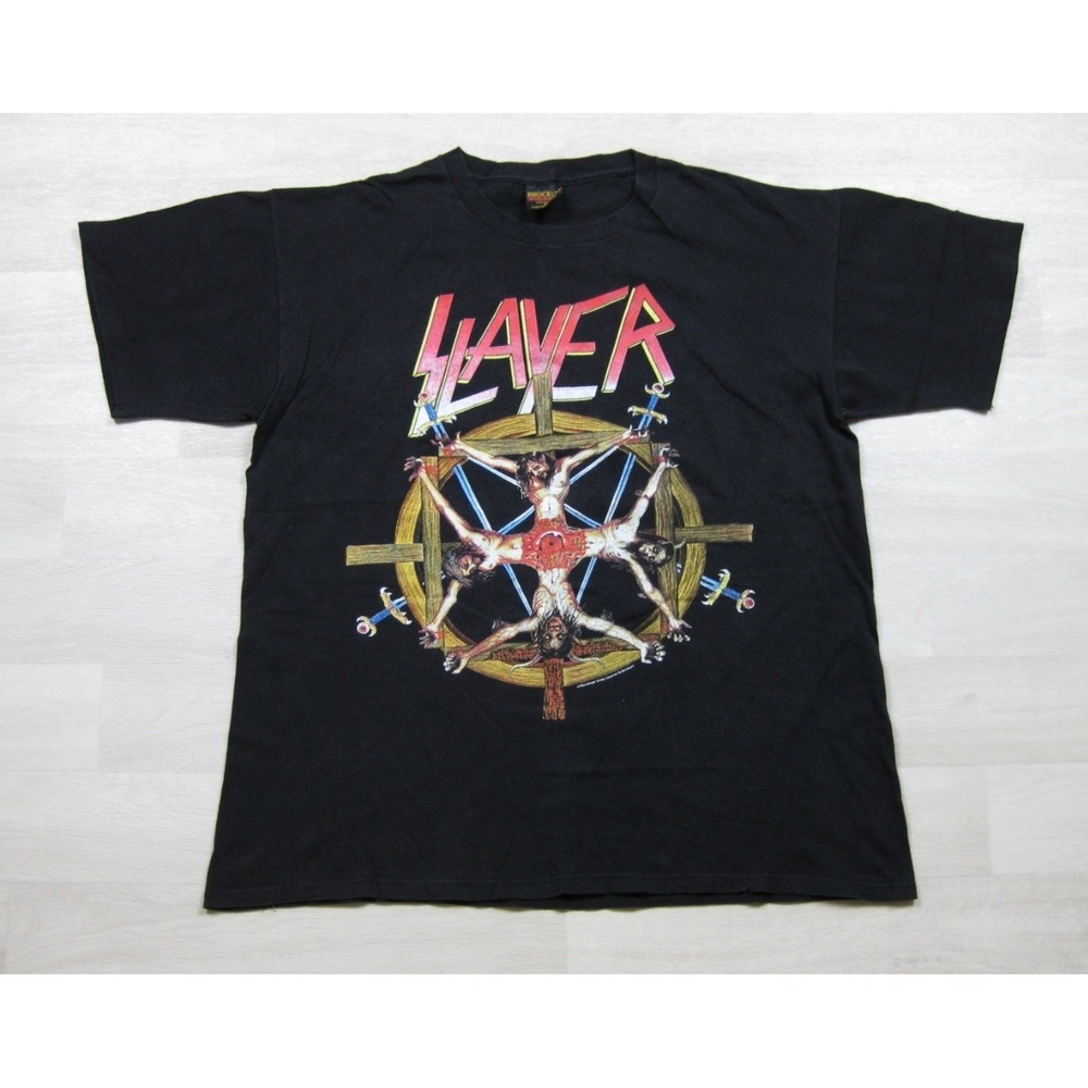 Vintage 90s‎ SLAYER Circle of Beliefs Concert Tour T Shirt (XL) Brockum 1994